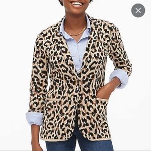 J. Crew Tan Leopard Blazer